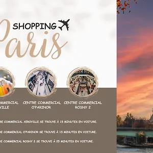  Appartement 1 Chambre Proche Gare Rer B Vert Galant - Parking Et Balcon Prive - Proche Aeroport Roissy Cdg - Parc Des Expositions - Paris - Stade De France - Asterix - Disneyland Paris